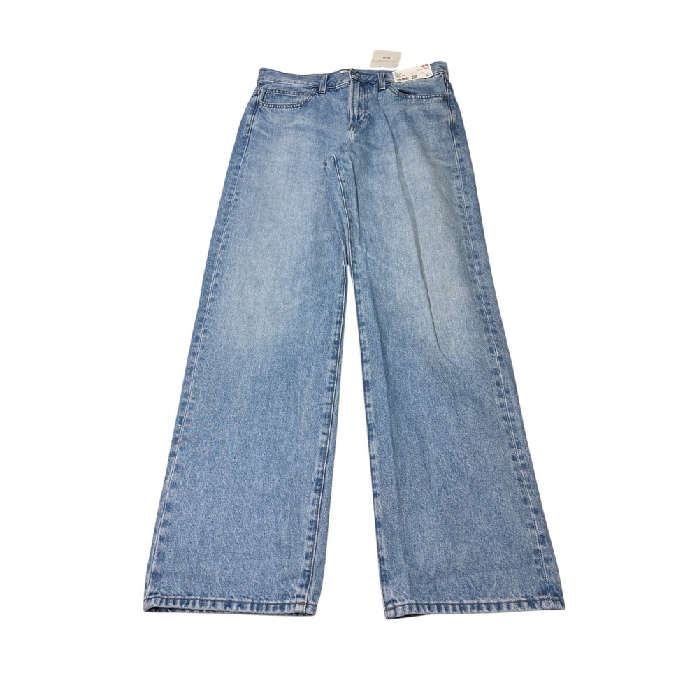 NWT JW Anderson Uniqlo Women Blue Straight Jeans 27x31 221-476209 NWT
